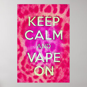 Rosa Gepard Vape Plakat