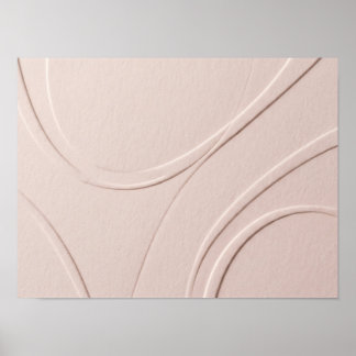 Rosa geprägte Kurven Minimalistischer Poster