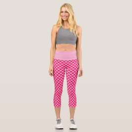 rosa geprüft capri leggings