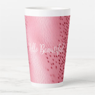 Rosa Gepunktete Leopard Cheetah Animal Print Milchtasse