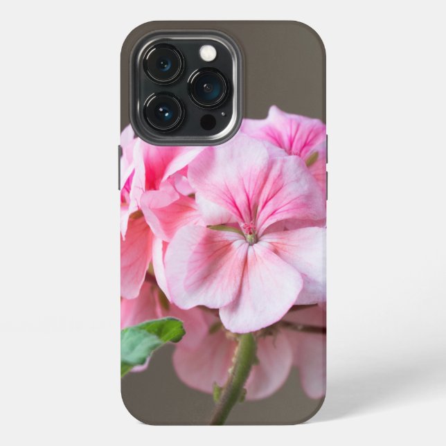 Rosa Geranie-Blume iPhone Hülle (Hinten)