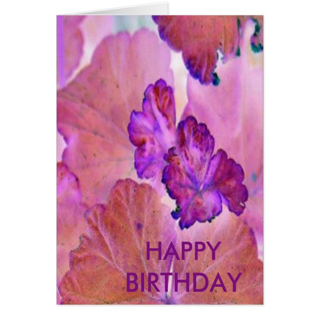 Rosa Geranium-Blätter (Vorne)