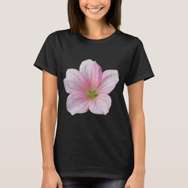 Rosa Geranium T-Shirt (Vorderseite)