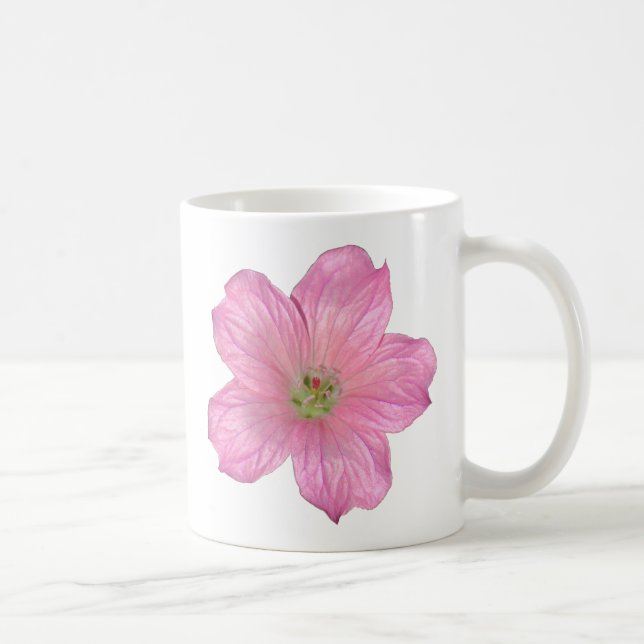 Rosa Geranium Tasse (Rechts)