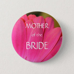 Rosa Gerbena Blumenblatt-Mutter des Braut-Knopfes Button