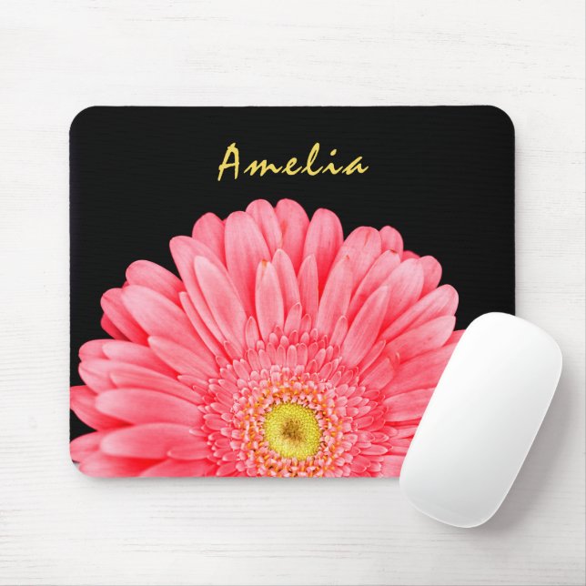 Rosa Gerbera-Blume Mousepad (Mit Mouse)