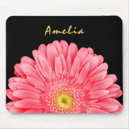 Rosa Gerbera-Blume Mousepad
