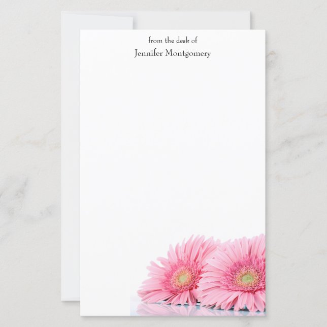 Rosa Gerbera Daisies Elegante Fotografie (Vorderseite)