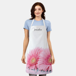Rosa Gerbera Daisies Elegante Fotografie Schürze