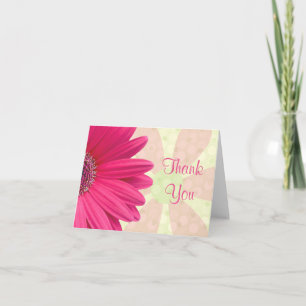 Rosa Gerbera-Daisy-Baby-Shower-Dankeskarten Dankeskarte
