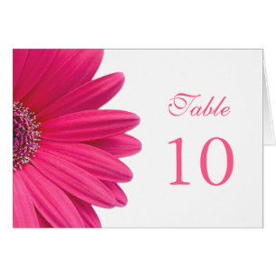Rosa Gerbera Daisy Blume Wedding Zelt Table Card