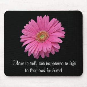 Rosa Gerbera Daisy zur Liebe und zu einem Liebling Mousepad