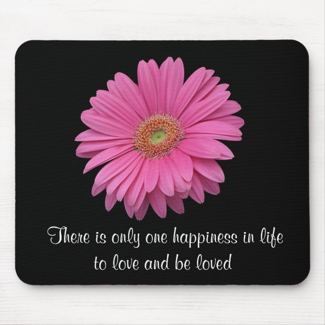 Rosa Gerbera Daisy zur Liebe und zu einem Liebling Mousepad (Vorne)