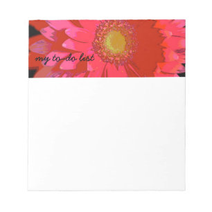 Rosa Gerbera-Gänseblümchen-Notizblock Notizblock