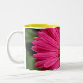 Rosa Gerbera-Gänseblümchen-Tasse Zweifarbige Tasse
