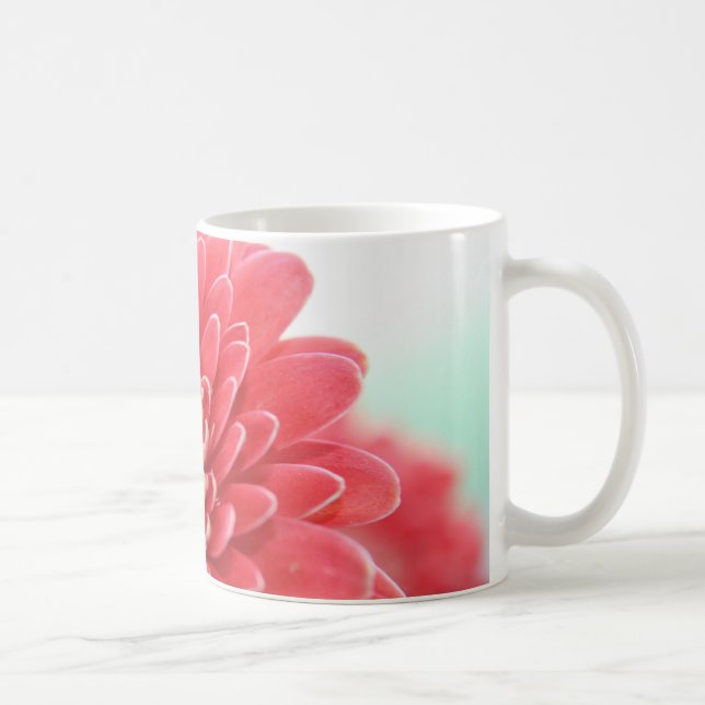 Rosa Gerbera Kaffeetasse (Rechts)