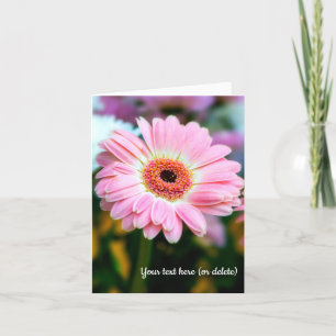 Rosa Gerbera-Klappgrußkarte Dankeskarte