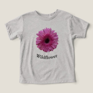 Rosa Gerbera-Margerite-Wildblumen-T-Shirt für Klei
