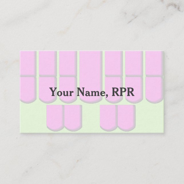 Rosa Gerichts-Berichts-Maschine befestigt Visitenkarte (Vorderseite)