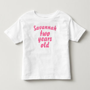 Rosa gerüsche Süßes Mädchen Zwei Jahre Alt Gerüsch Kleinkind T-shirt