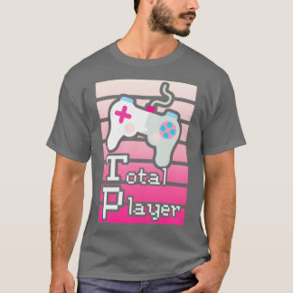 Rosa Gesamtspieldesign T-Shirt