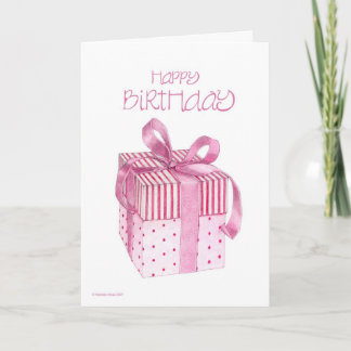 Rosa Geschenk Geburtstagskarte Karte