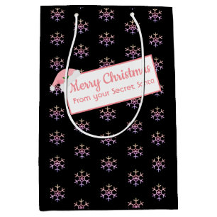 Rosa Geschenk-Tasche Weihnachtsgeheime Sankt für Mittlere Geschenktüte