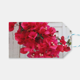 Rosa Geschenkanhänger Blumen