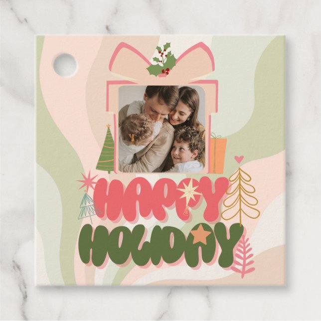 Rosa Geschenkboxen - Familie oder Unternehmen - Fl Geschenkanhänger (Vorderseite)