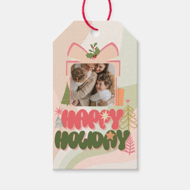 Rosa Geschenkboxen - Familie oder Unternehmen - Fl Geschenkanhänger (Vorderseite)