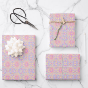 rosa geschenkpapier set