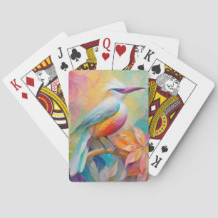 Rosa geschnabelter Rotbrust-Fantasievogel Spielkarten
