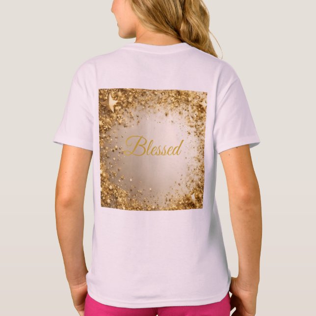 Rosa Gesegnete T - Shirt Girls (Rückseite)