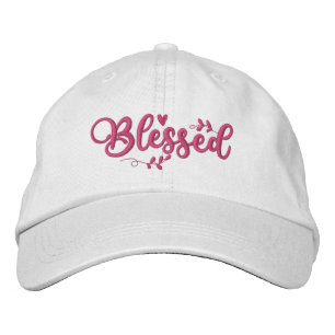 Rosa Gesegnetes Skript Bestickte Baseballkappe