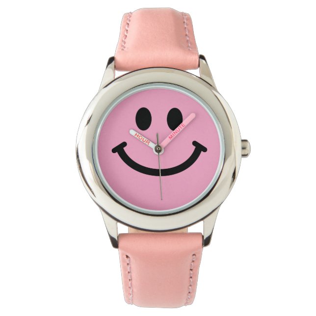 Rosa Gesicht Armbanduhr (Vorderseite)