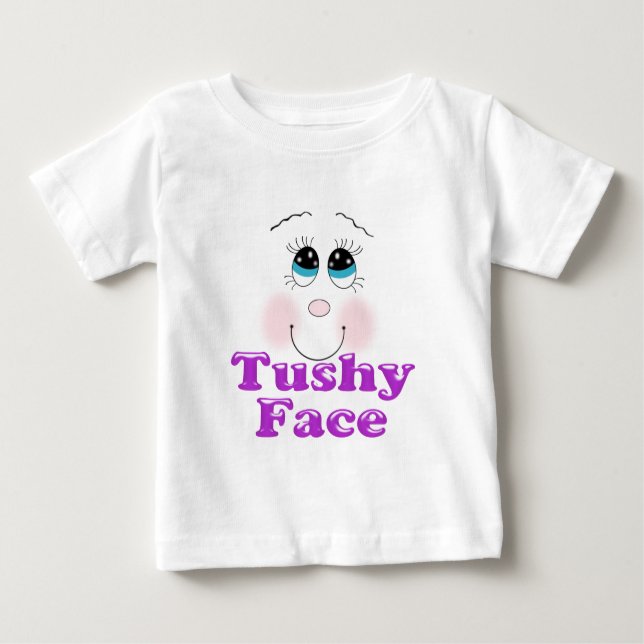 rosa Gesicht Baby T-shirt (Vorderseite)