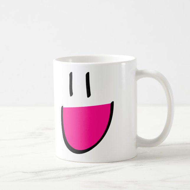 Rosa Gesichts-Kaffee/Tee-Tasse (weiß) Kaffeetasse (Rechts)