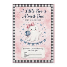 Rosa Gespenst-Baby-Einladung zur Babyparty 
