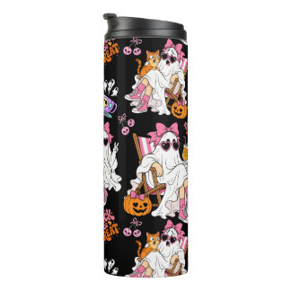 Rosa Gespenstermädchen Halloween Süß Gruselig Thermosbecher
