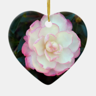 Rosa gespitzte Verzierung Camellia-053 Keramikornament