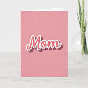 Rosa gesprenkelte Karte für Mama
