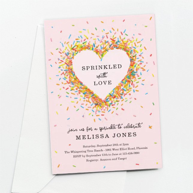 Rosa gesprinklt mit Liebe Einladung (Von Creator hochgeladen)