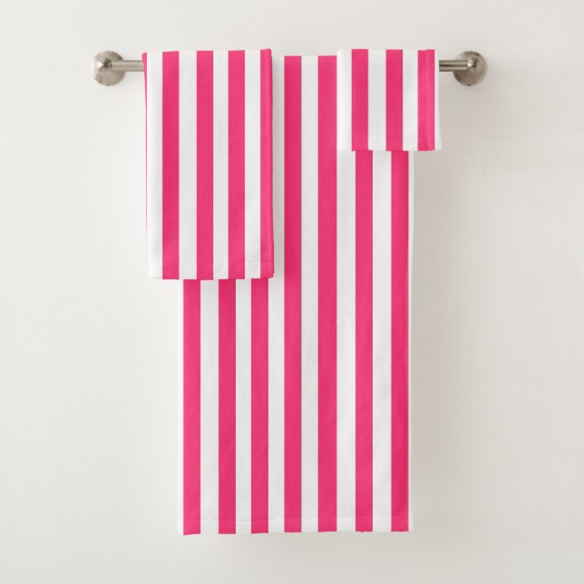Rosa Gestreifte Handtücher (Insitu)