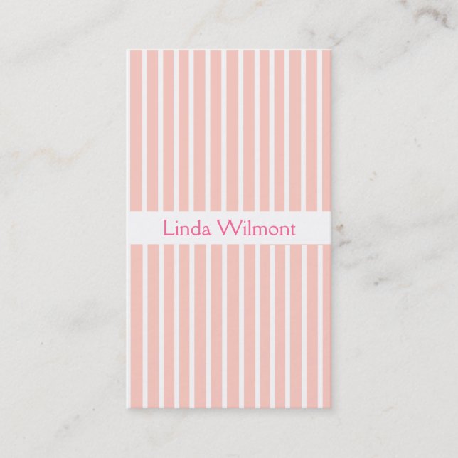 Rosa gestreifte Visitenkarte (Vorderseite)