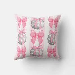 Rosa gestreifte vornehme Coquette Girly Kissen