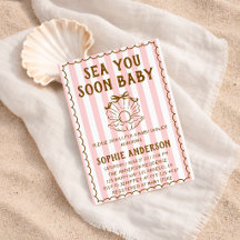 Rosa gestreifter Ozean bald Baby Baby-Party
