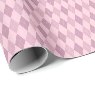 Rosa getöntes Argyle-Geschenkpapier Geschenkpapier