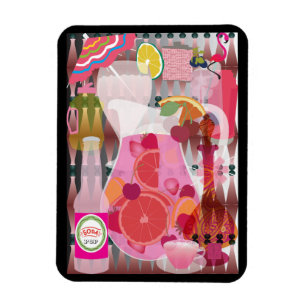 Rosa Getränke Magnet