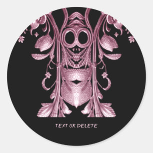 Rosa Ghost Klassischer Rundsticker Runder Aufkleber