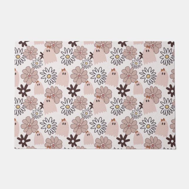 rosa Ghost-Muster Fußmatte (Vorderseite)